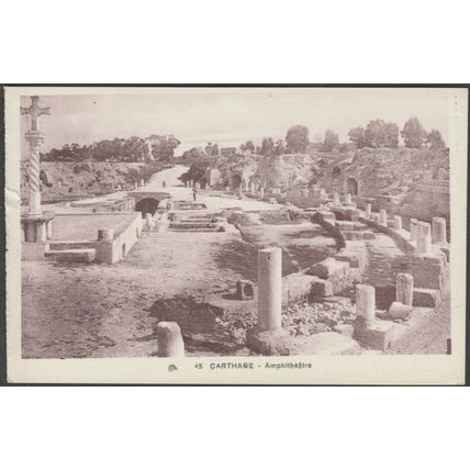 Amphithéâtre, Carthage, c.1920s - Younès CPA