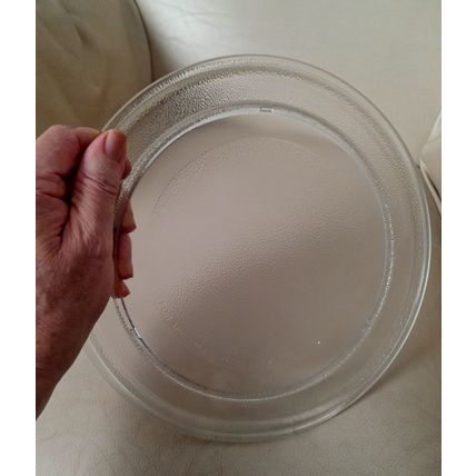 Microwave Glass Turntable Plate : 245mm : Smooth (no lugs)