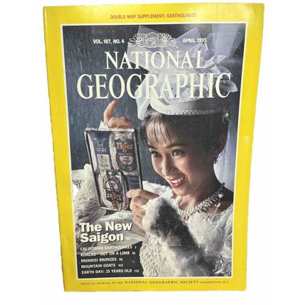 National Geographic Magazine April 1995 The New Saigon Vintage Collectable b