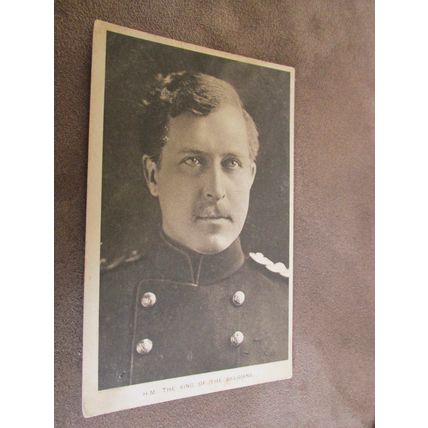 Early Photochrom Postcard - H.M King of Belgium