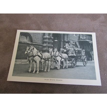 Raphael Tuck Postcard - Royal / Irish State Coach - Horse interest