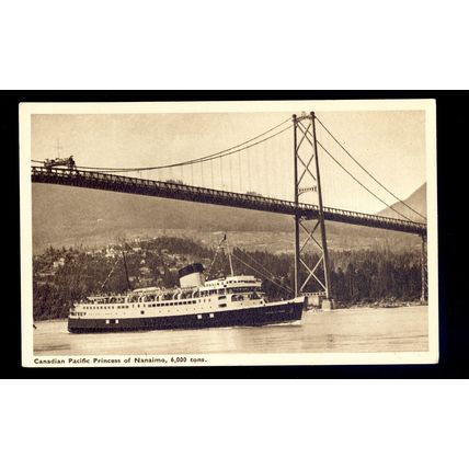f2720 - Canadian Pacific Car Ferry - Princess of Nanaimo - postcard