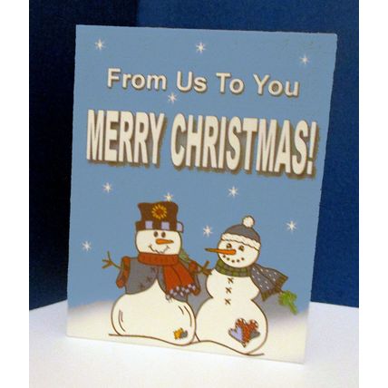 Card 4 1/4 inch X 5 1/2 inch Merry Christmas