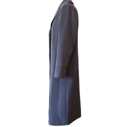 Vintage Grey Coat Maxi Long Longline full ankle length tailored custom made M