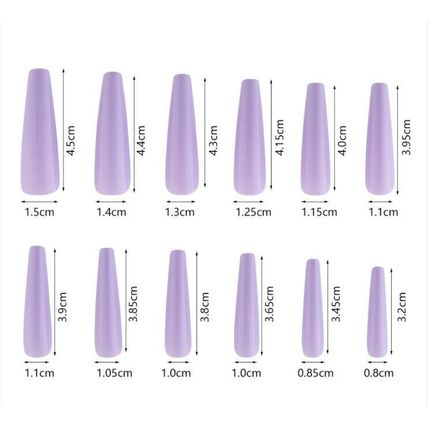 Extra Long Nails Nude Beige Press On Ballerina Full Cover Coffin Coloured XXL