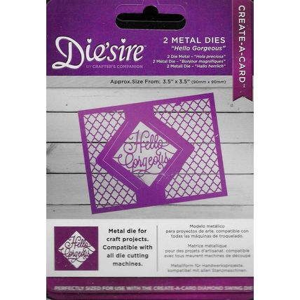 Crafter's Companion. Die'Sire. Hello Gorgeous Die Set. Die Cutting Cardmaking