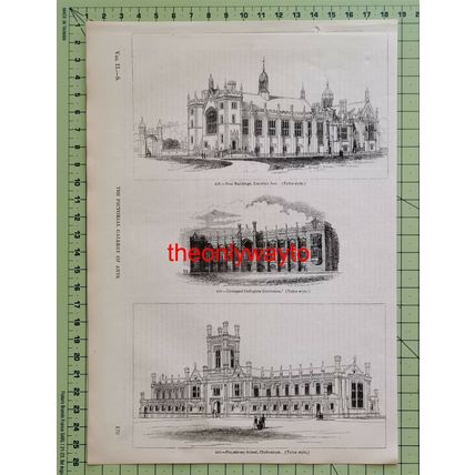 Lincoln's Inn, Liverpool Collegiate, School Cheltenham, Book Illustration, 1850