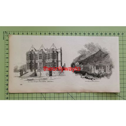 Duke Of Kingston's House, Bradford & Holyrood, Book Illustration (Print), 1850