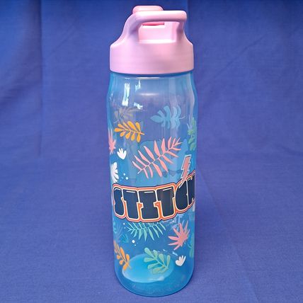 New Disney Lot 2 STITCH Kids CUPS Travel Water Bottle Drink FLip Lid