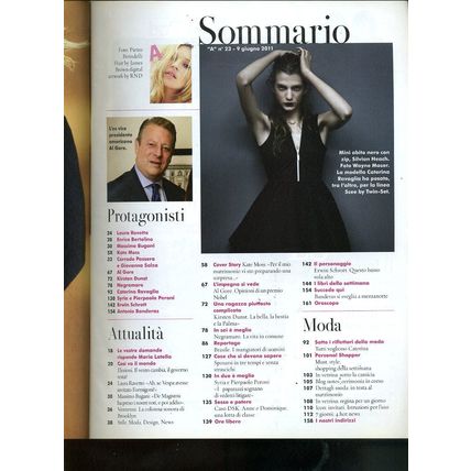 ANNA Magazine Italy 2011 KATE MOSS COVER KIRSTEN DUNST, AL GORE and More EXC