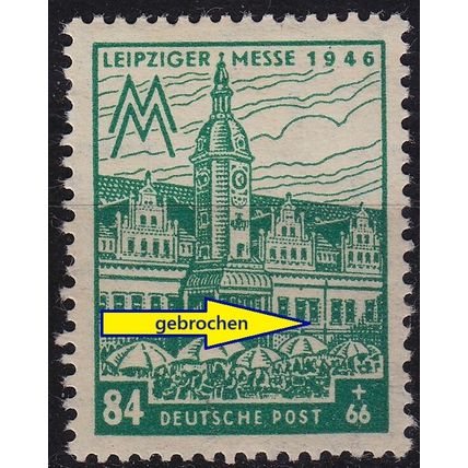 GERMANY Alliiert SBZ [West-Sachsen] MiNr 0165 AX III ( */mh ) [01] Plattenfehler