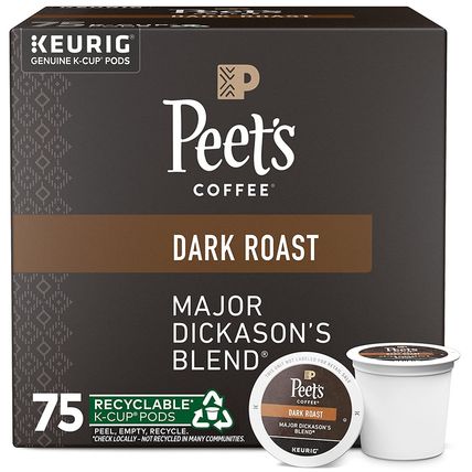 Peet'S Coffee, Dark Roast Keurig K-Cup Pods - Major Dickason'S Blend 75 Count (1