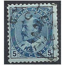 Canada 1903 SG179 5c Indigo Fine Used .