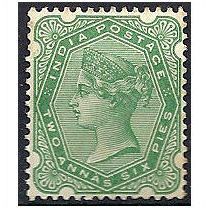 India 1897 SG104 2a6p Pale Blue-Green Mounted Mint ..