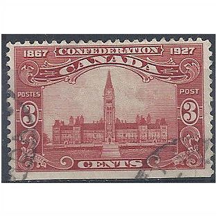 Canada 1927 SG268 3c Carmine Confederation Fine Used . .