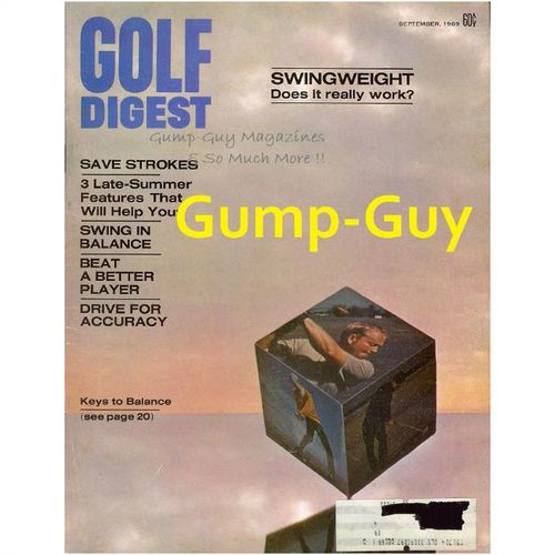 Golf Digest magazine September 1969 Champagne Golf Beer Budget Swingweight Drive