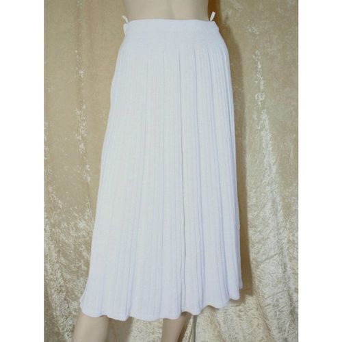Vintage 1970 White Knit Tennis Style Skirt Size 10