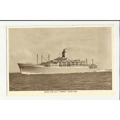 Orient Line SS ORSOVA Company Sepia Postcard