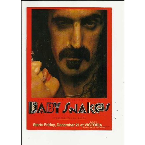 BABY SNAKES Frank Zappa Poster Art Postcard by Humour a la Carte (AC 200)
