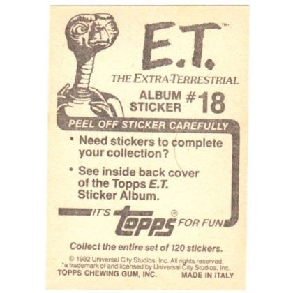 1982 Topps ET Album Sticker # 18