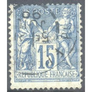 France 1876 - SG279 - 15c blue - Peace & Commerce - used 12