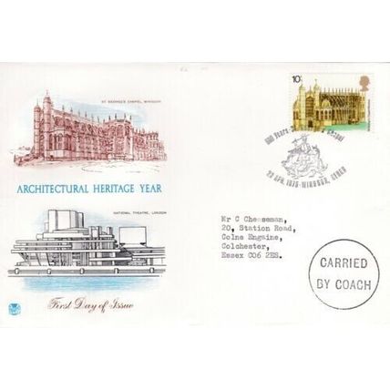 GB 1975 European Architectural Heritage Year Stuart FDC St Georges Chapel Cancel