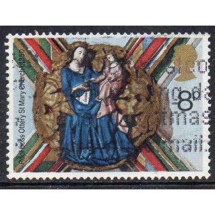 GB 1974 Christmas - Church Roof Bosses - Ottery St Mary Church 8p Used