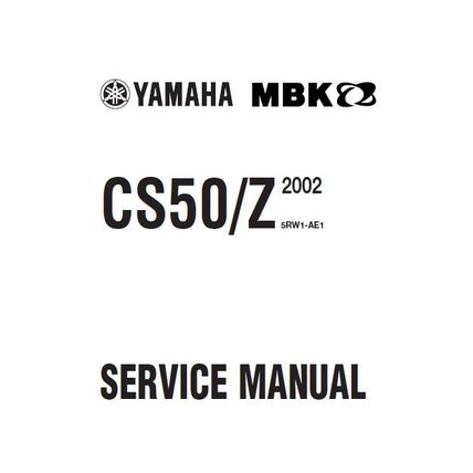 YAMAHA CS50/Z SERVICE MANUAL 2002 SCOOTER 204 PAGES IN ENGLISH
