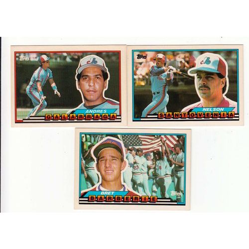 Three 1989 Topps Big Expos cards #19 Barberie, #98 Santovenia, #173 Galarraga