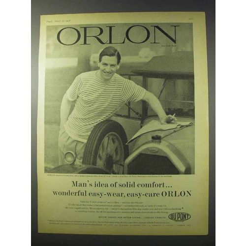1958 Du Pont Orlon Ad - Man's Idea of Solid Comfort