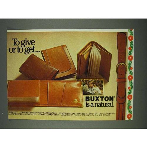 1978 Buxton Ad - Corniche Deluxe Credit Card Billfold