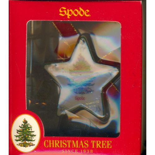 New in Original Box, Spode Porcelain Christmas Tree Ornament, STAR