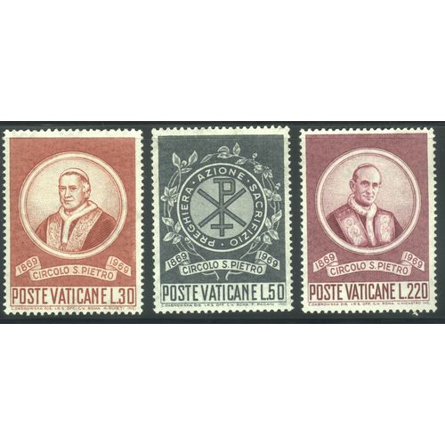 Vatican City 1969 - SG528/30 - Centenary Of St. Peter's Circle Society - MH