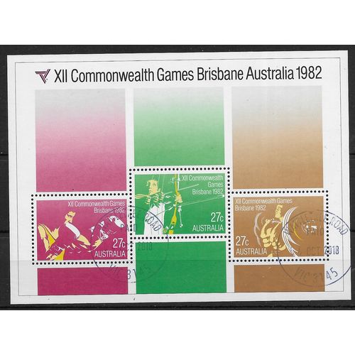 AUS 1982 'COMMONWEALTH GAMES' M/S FINE USED (EBID59-075XLb)