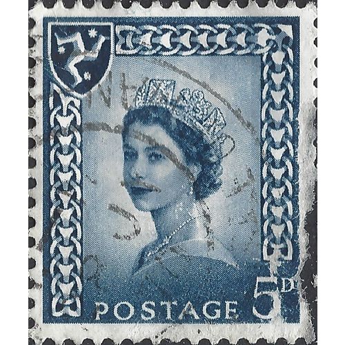 ISLE OF MAN, Queen Elizabeth II , blue 1968, 5d #3