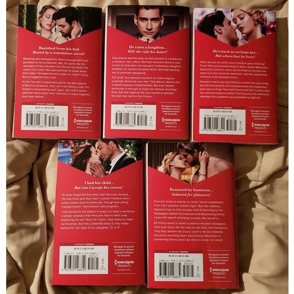 5 Harlequin Presents PBs ~ September 2020 ~ #3841, 3843, 3844, 3846, 3847 ~ Used