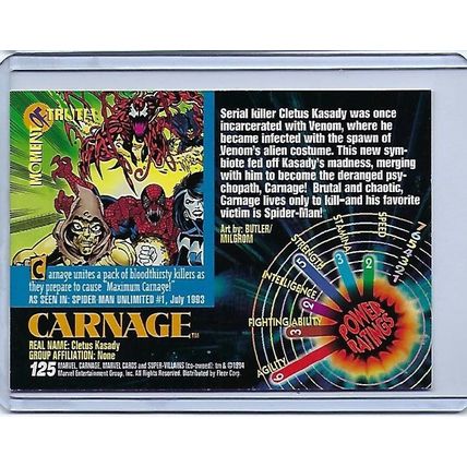 Marvel Universe Series 5 (1994) BASE Trading Cards - Carnage #125