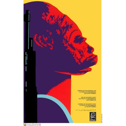 Political POSTER.Set of 5.Mozambique Solidarity Propaganda.Africa.Anti-Apartheid