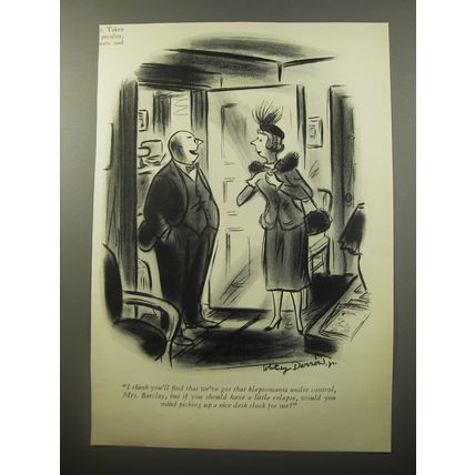 1950 Cartoon by Whitney Darrow, Jr. - Kleptomania Under Control