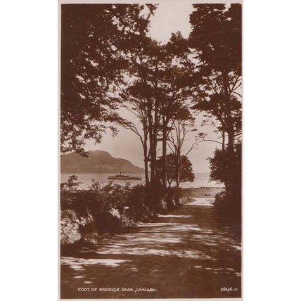 Brodick Road Lamlash Scottish Old Real Photo Postcard