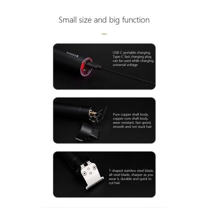 Komingdon Hair Detail Trimmer Magnet Combs Zero Gap Balding Shaver Baby Hair Cut