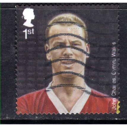 GB 2014 QE2 Football Heroes John Charles used SG 3477 Self Adhes ( C922 )