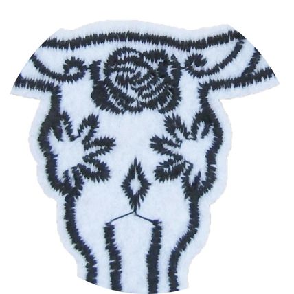Iron On Patch Steer Skull Cow 6.8cm x 7cm Badge Patches Decoration Trimming P285