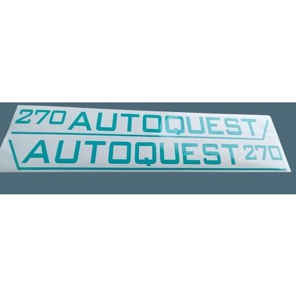 Talbot Express AUTOQUEST 270 Decal Sticker Graphics Elddis 23in Aqua Green