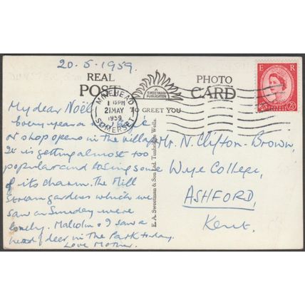 Old Mill, Dunster, Somerset, 1959 - Sweetman RP Postcard