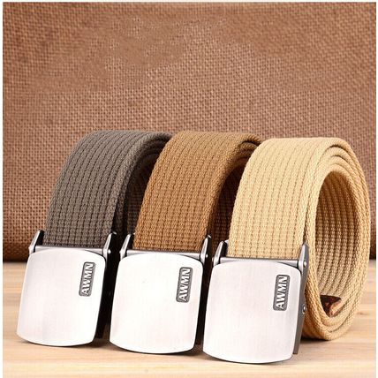 Men's outdoor belt canvas Military enthusiast casual leather belt fabric belt