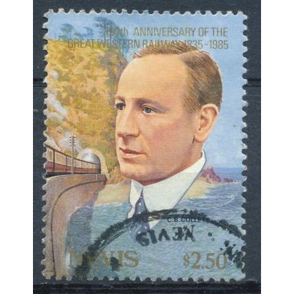 150th Anniv Great Western Railway: $2.50 - Nevis 1985 - F H - SG 325