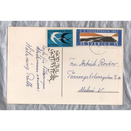 God Jul Och Gott Nytt Ar` - Sweden - Postally Used - ? Postmark
