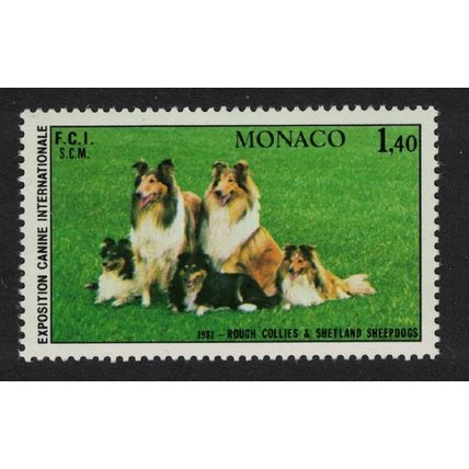 Monaco Rough Collies and Shetland Sheepdogs Dogs 1981 MNH SG#1496