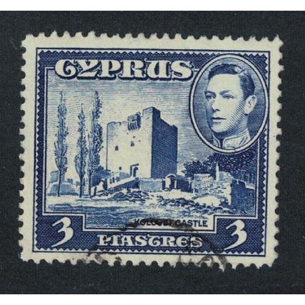 Cyprus Kolossi Castle 3 Piastres 1942 Canc SG#156a Sc#148A